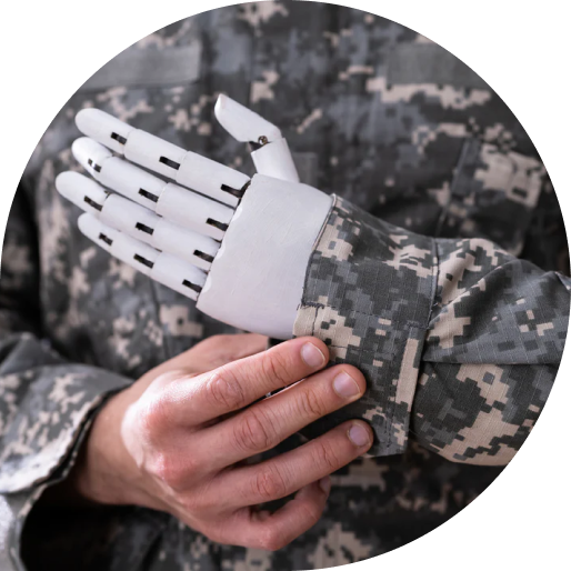 Veterans hand